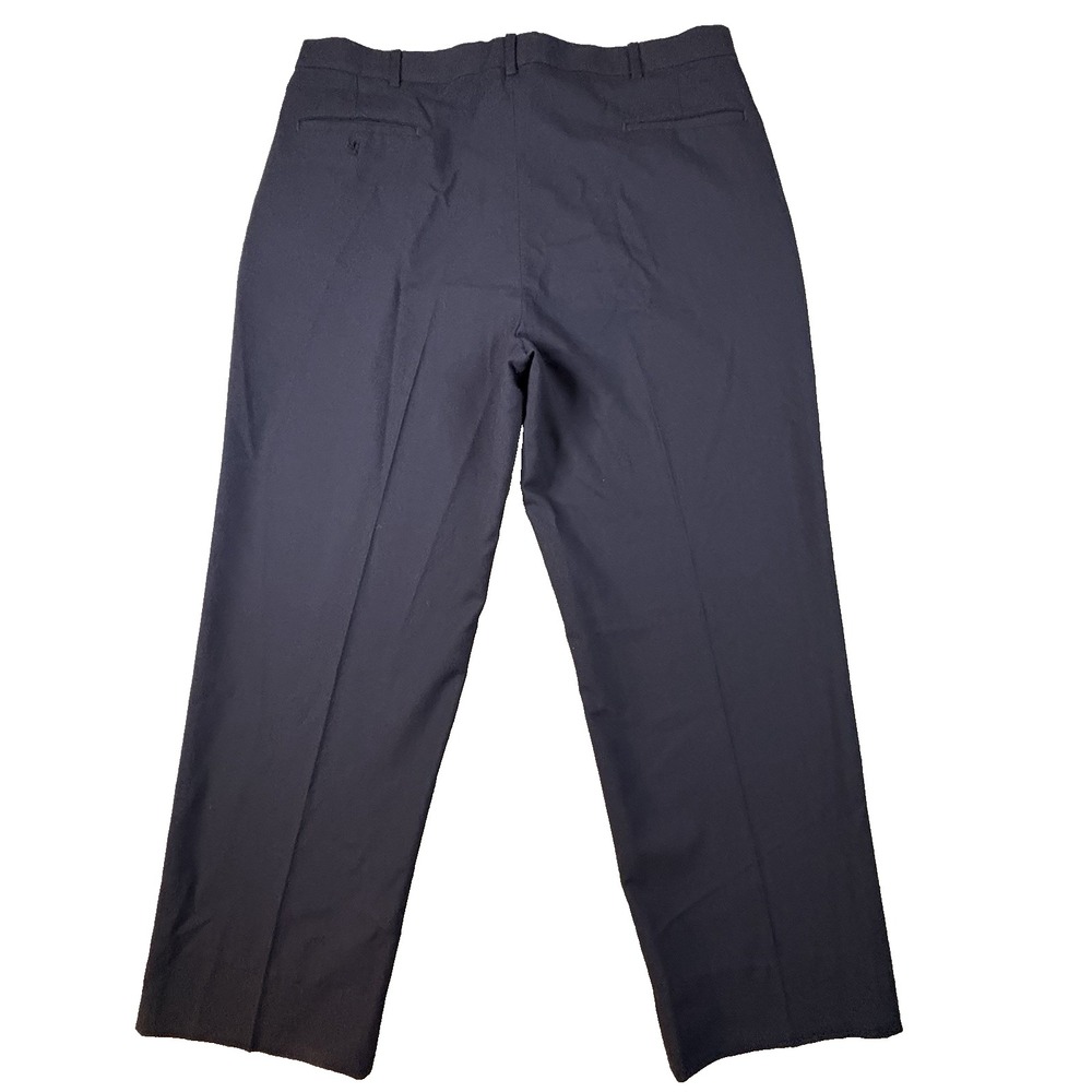 VTG Farah Men's 39.5x28.25 Navy Pleated Front Dress Pants SEE DESCRIPTION - Picture 2 of 10